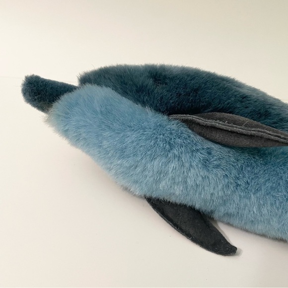 Vintage 1986 Gund Brand Blue Bottle Nosed Dolphin Stuffed Animal Plush - Picture 11 of 16